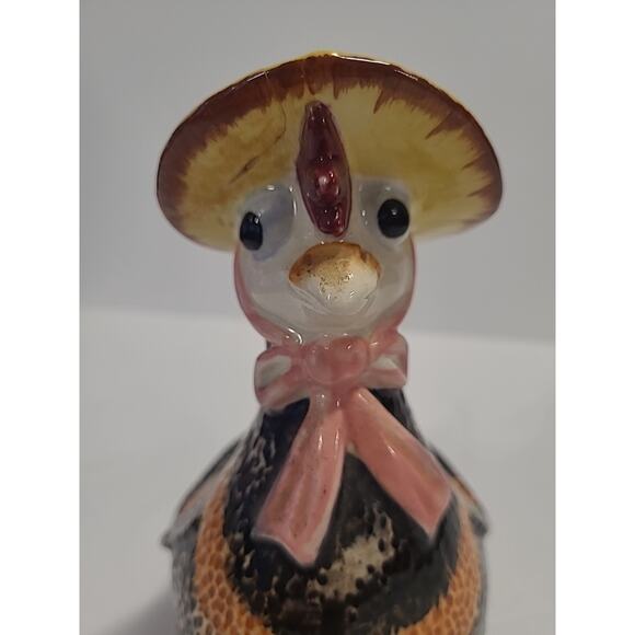 Vintage Pottery Chicken Hen Bowl/Planter Relco Japan 6.5" Cottagecore 60's - Picture 5 of 8